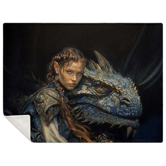 Bond Of The Dragonrider Premium Microfleece Blanket