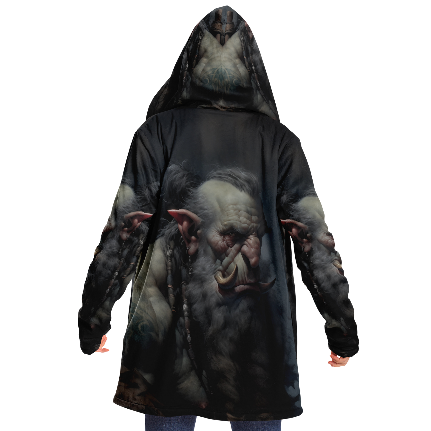 Troll Warrior Portrait Microfleece Cloak