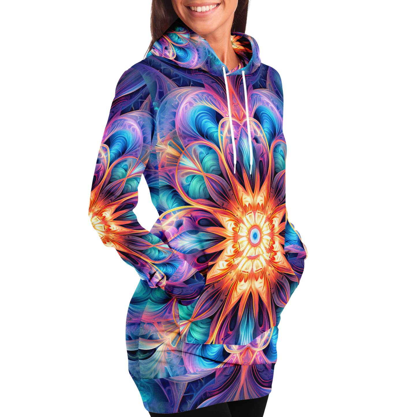 Opal Star Exploder Longline Festival Hoodie