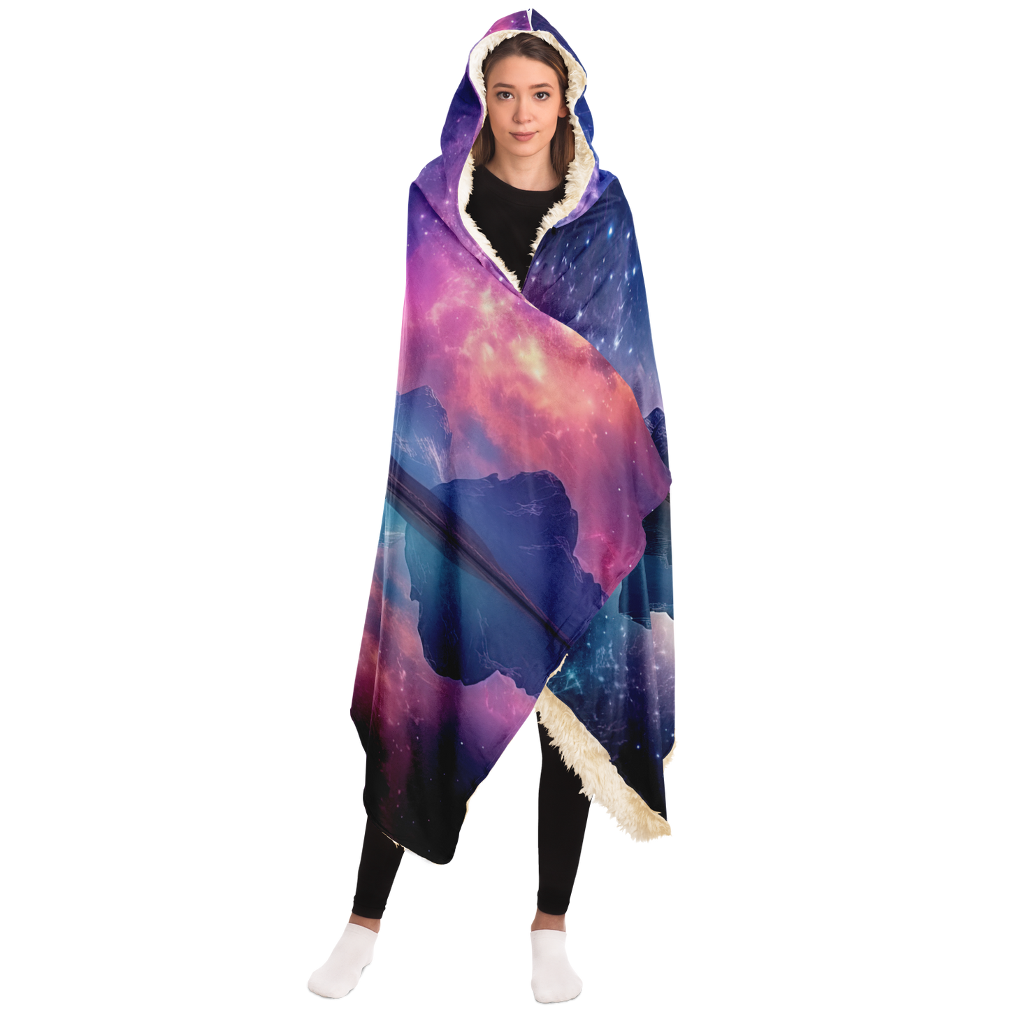 Space Holiday Hooded Blanket