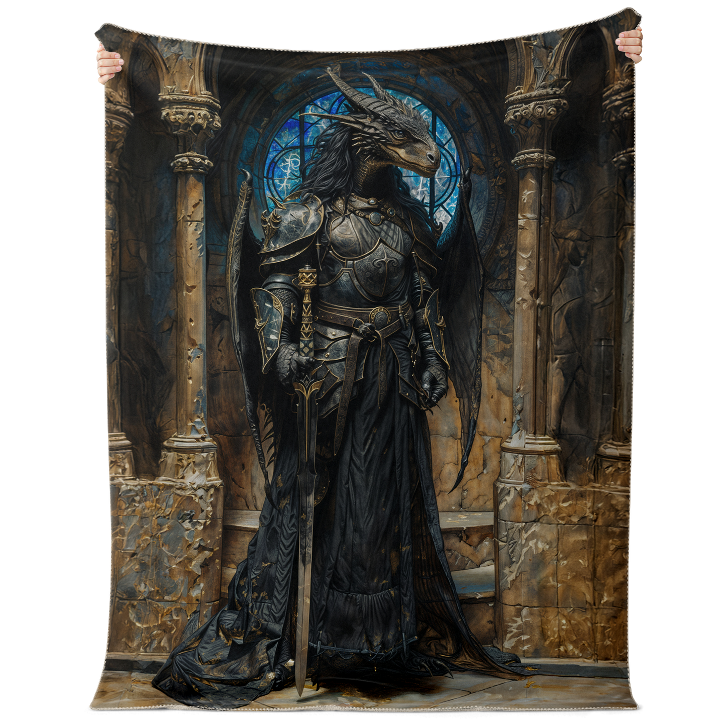 Black Knight Premium Microfleece Blanket