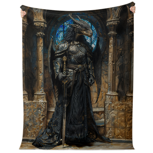 Black Knight Premium Microfleece Blanket