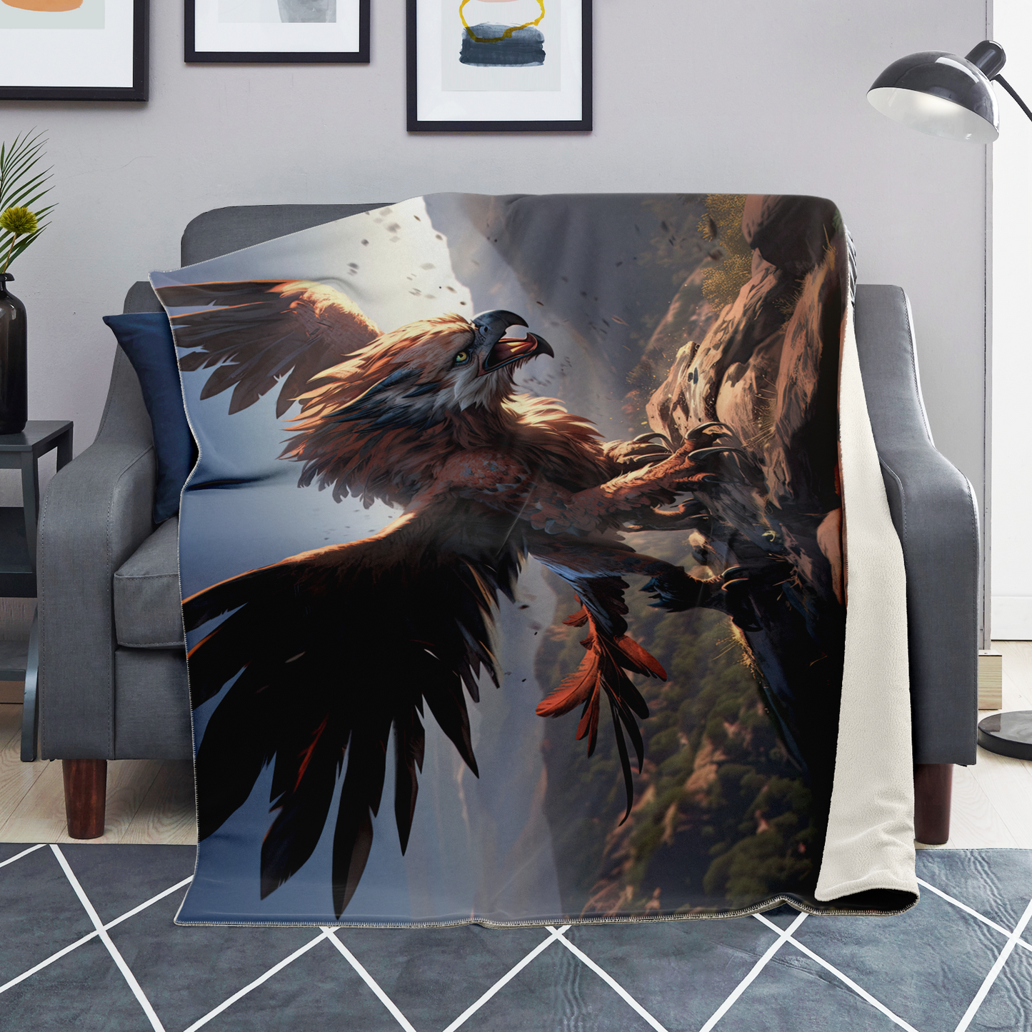 Griffon Touchdown Premium Microfleece Blanket