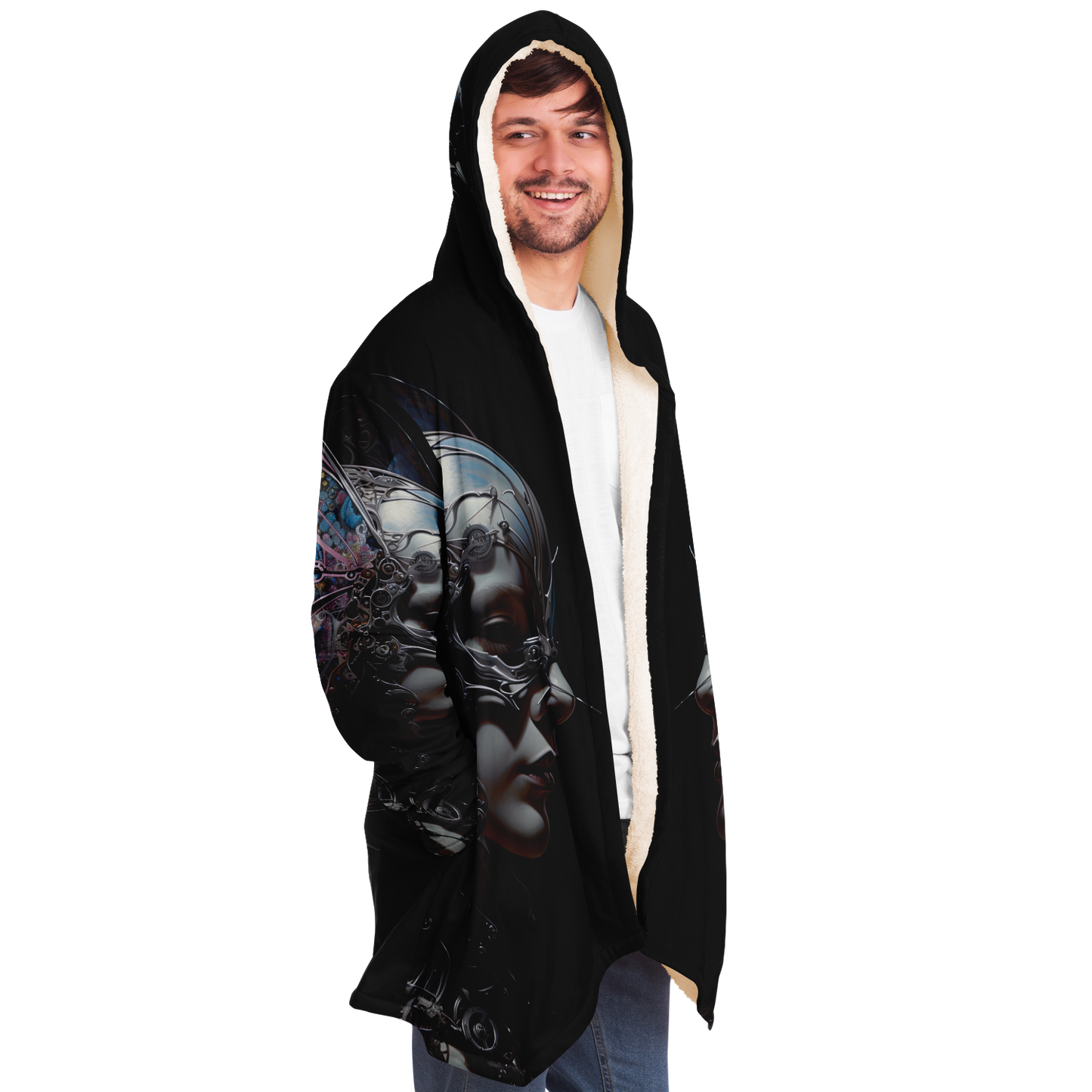 Cybernetic Butterfly Microfleece Cloak