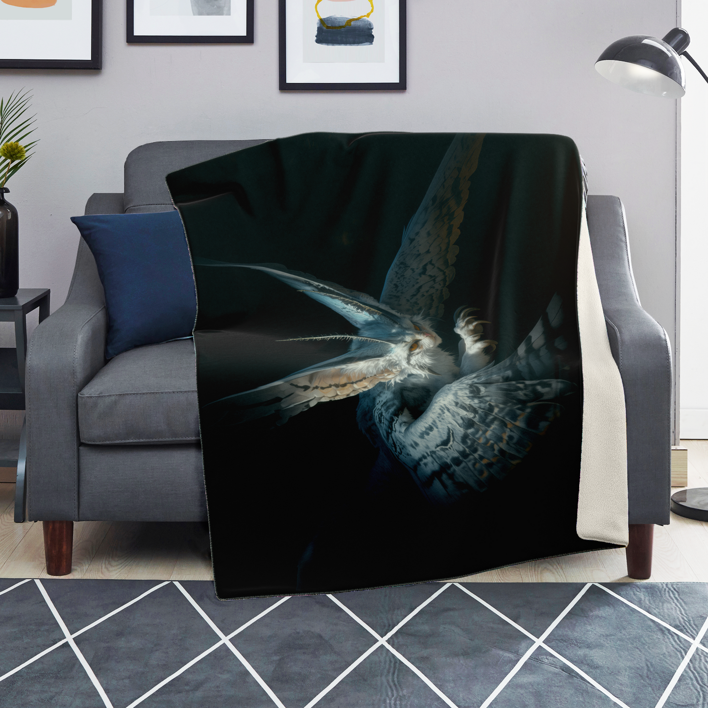 Shadowwing Prowler Premium Microfleece Blanket