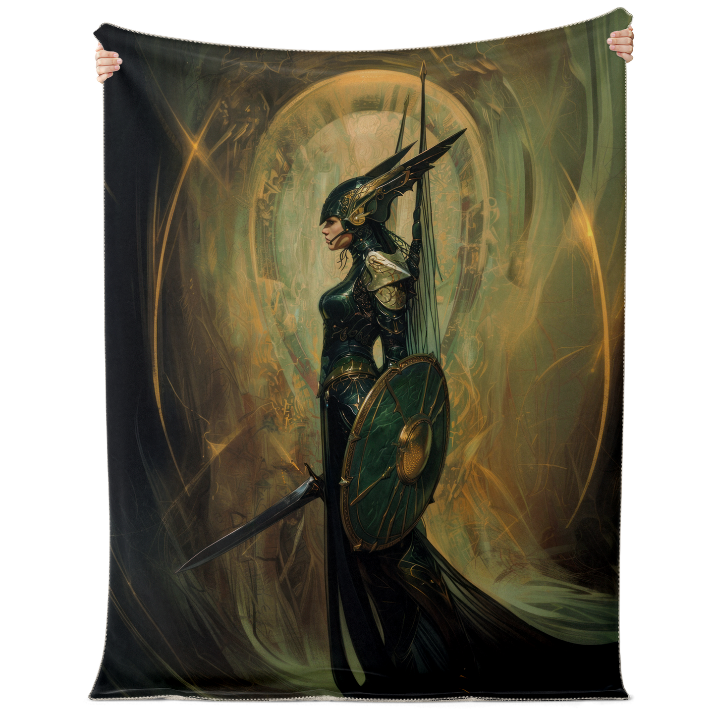 Elite Elven Guardian Premium Microfleece Blanket