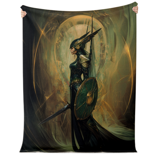 Elite Elven Guardian Premium Microfleece Blanket