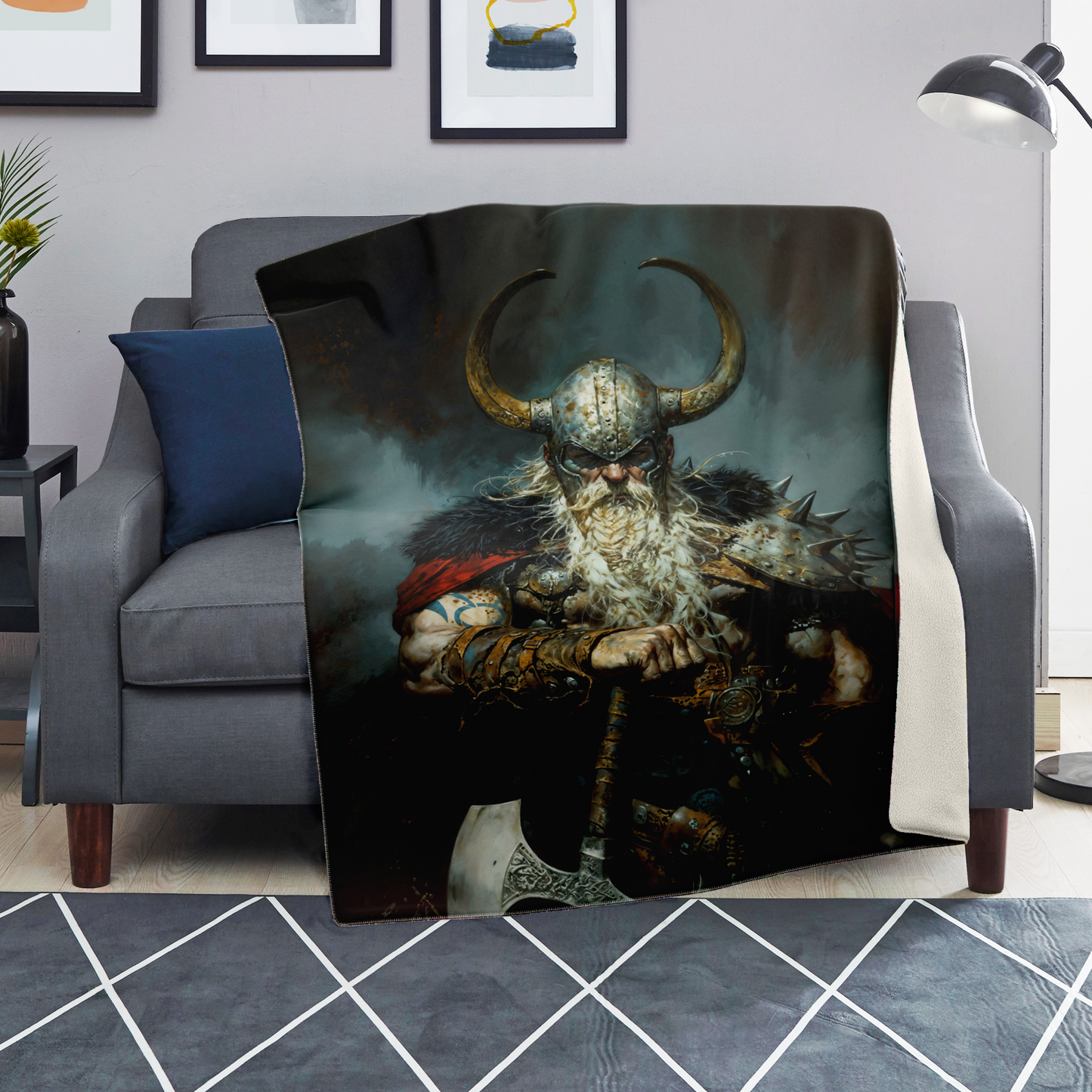 Battleworn Berserker Premium Microfleece Blanket