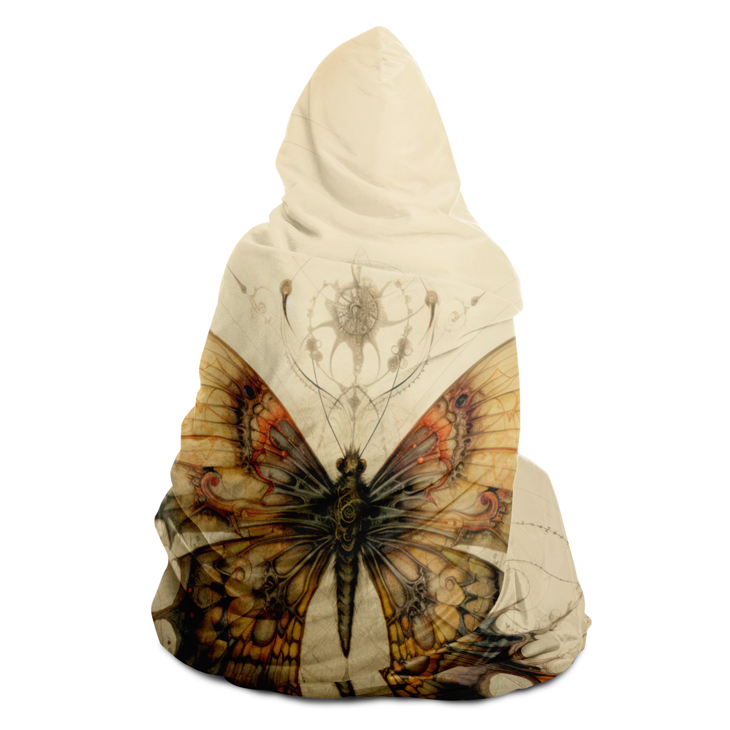 Dragontailed Butterfly Hooded Blanket