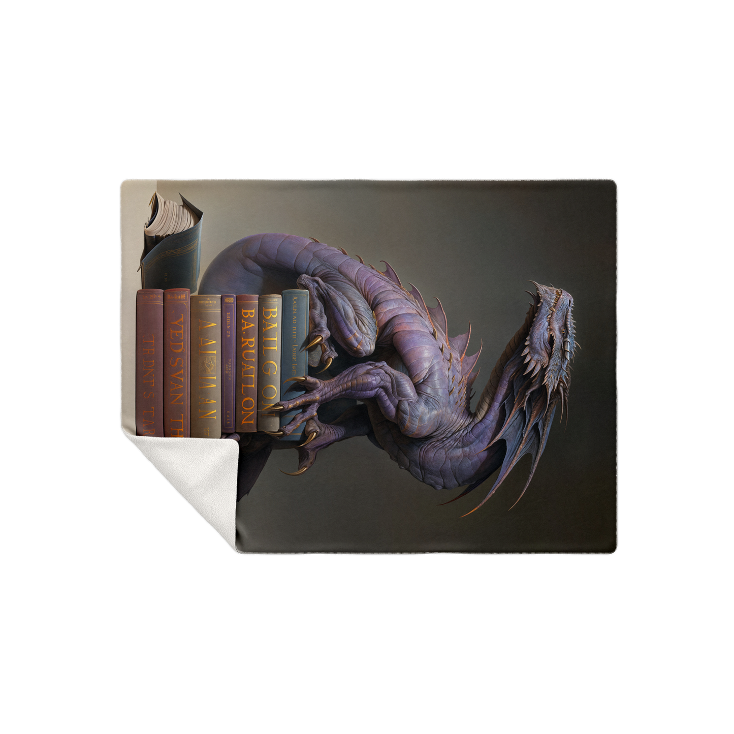 Book Wyrm Premium Microfleece Blanket