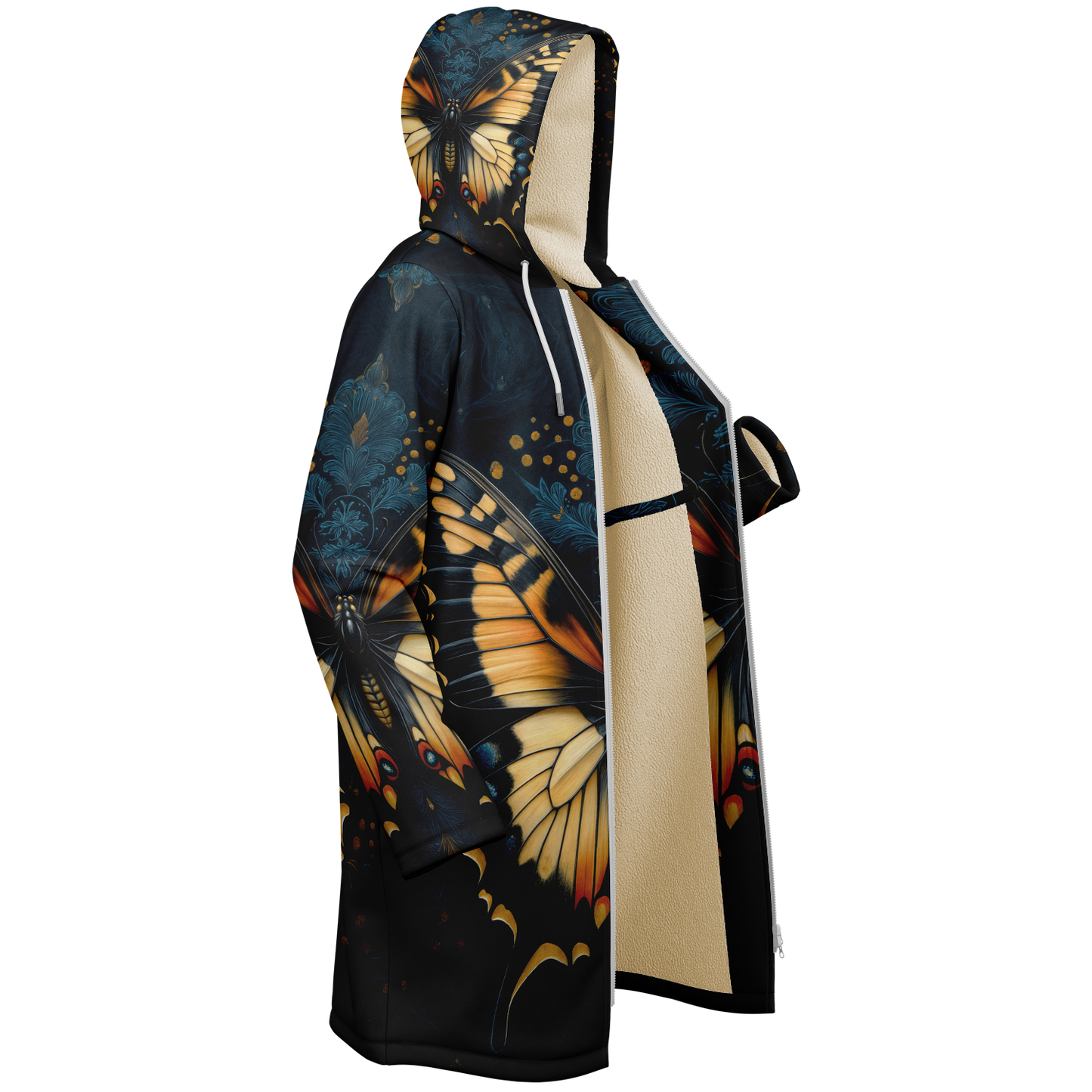 Moonlit Dragontail Butterfly Zipper Cloak