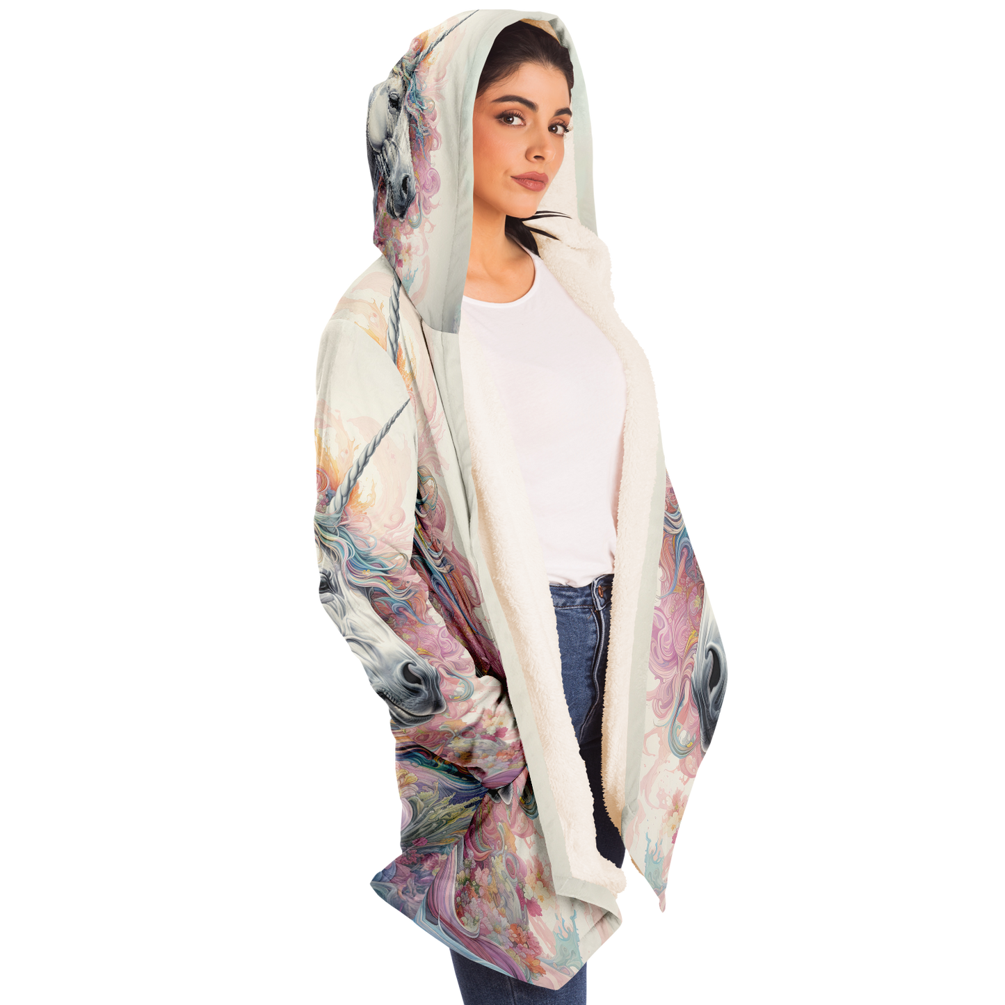 Fluro Unicorn Microfleece Cloak