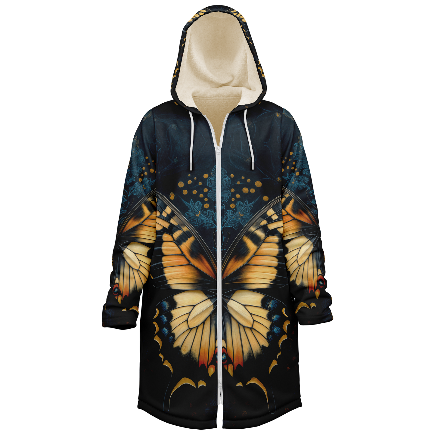 Moonlit Dragontail Butterfly Zipper Cloak