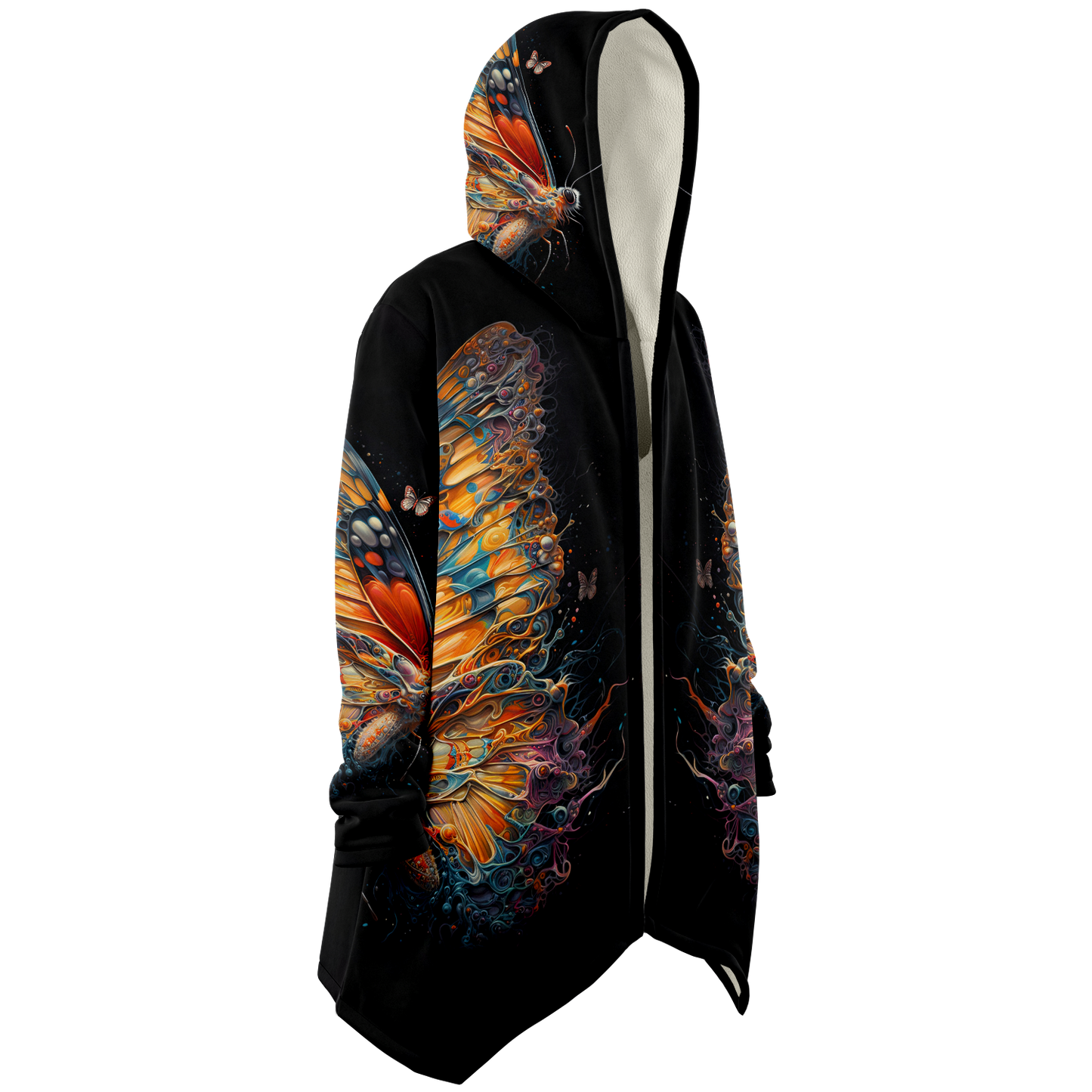 Liquid Mirage Butterfly Microfleece Cloak