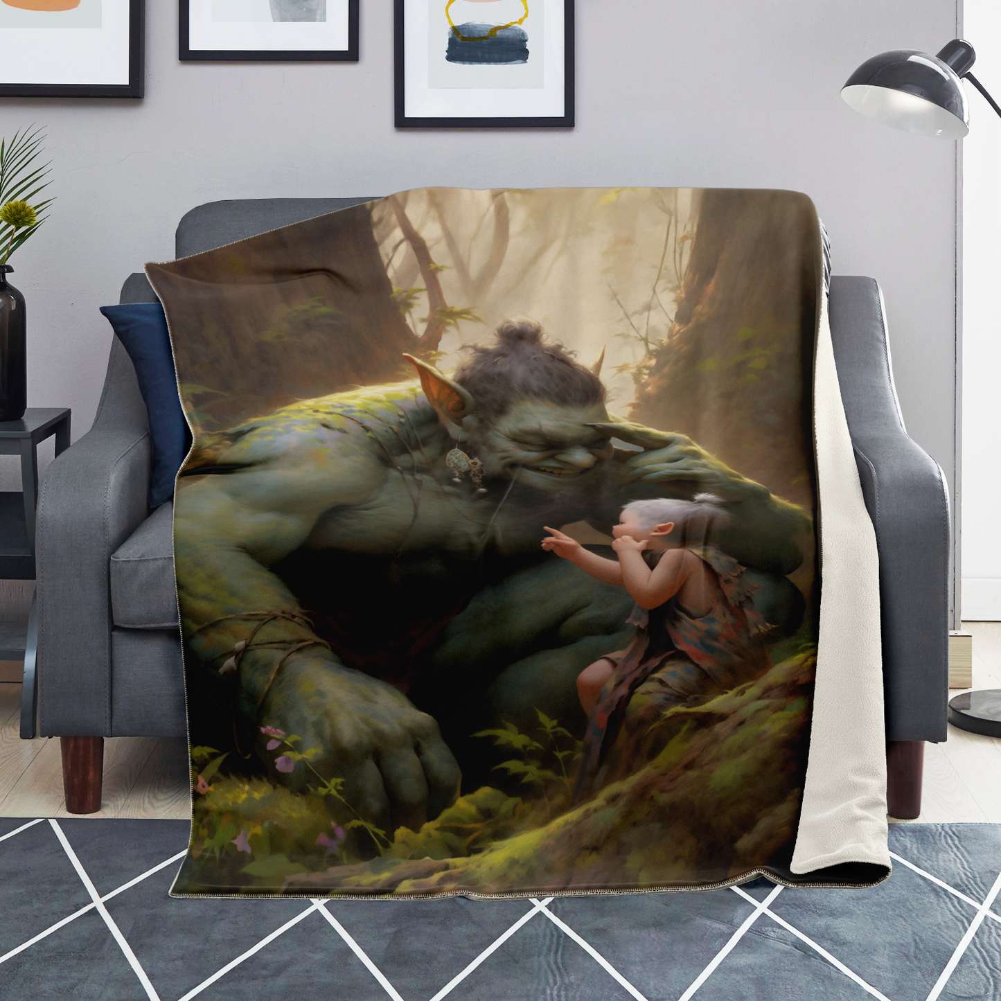 Thunderchuckle and Pixie Snicker Premium Microfleece Blanket