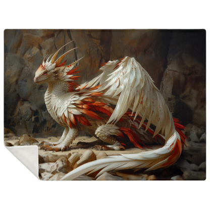 Snowfire Dragon Premium Microfleece Blanket