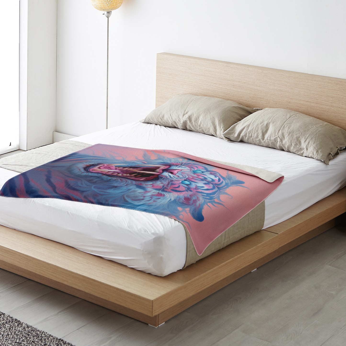 Demon Tiger Premium Microfleece Blanket