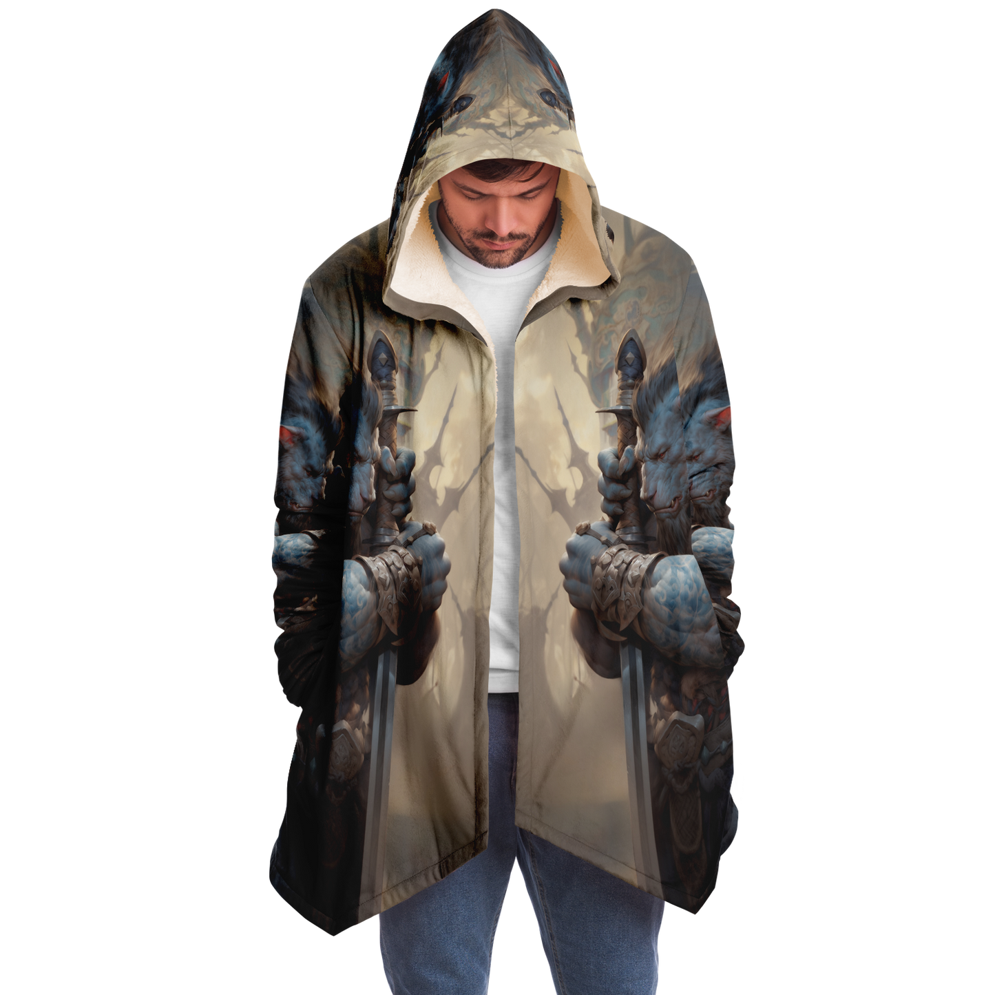 Werewolf Warrior Microfleece Cloak