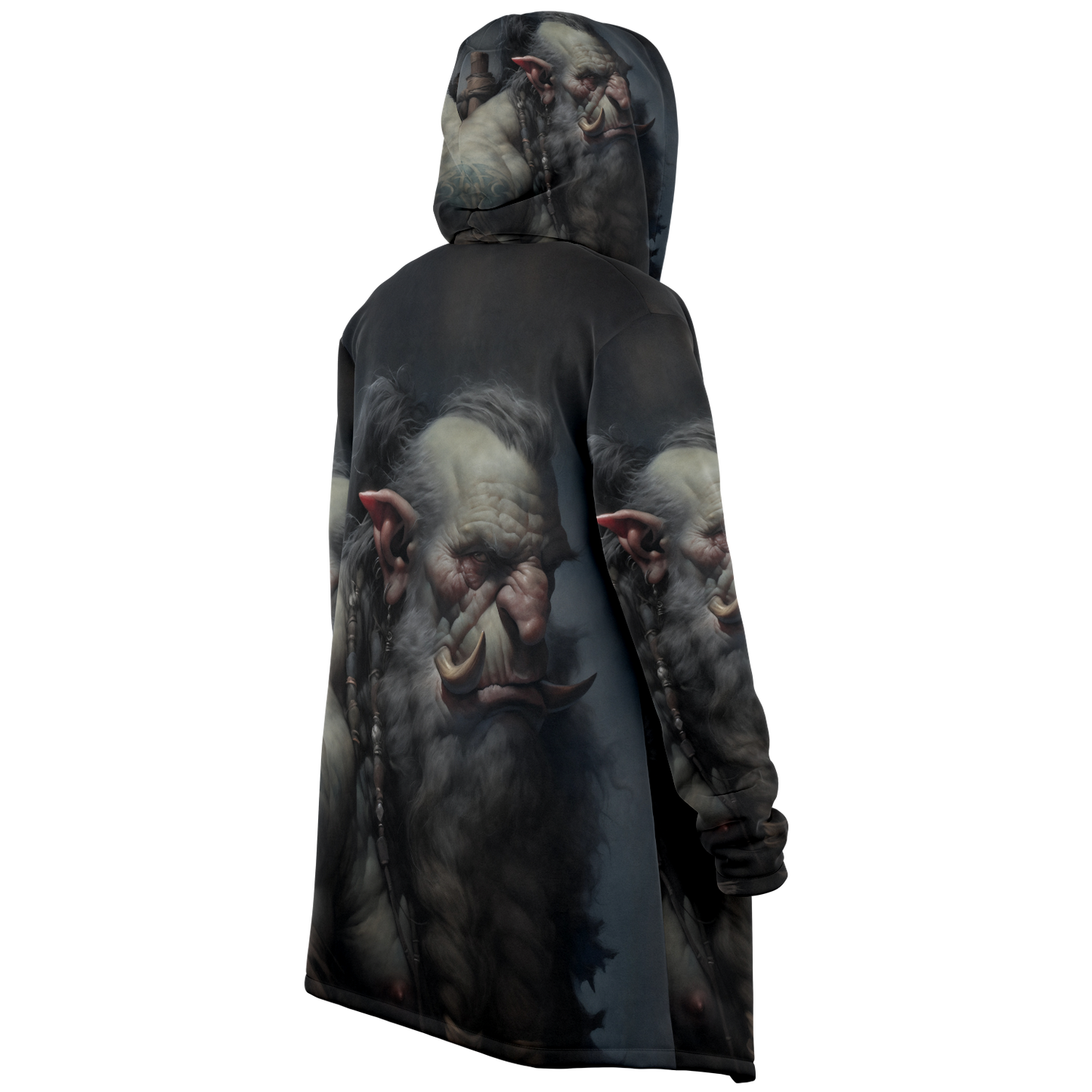 Troll Warrior Portrait Microfleece Cloak