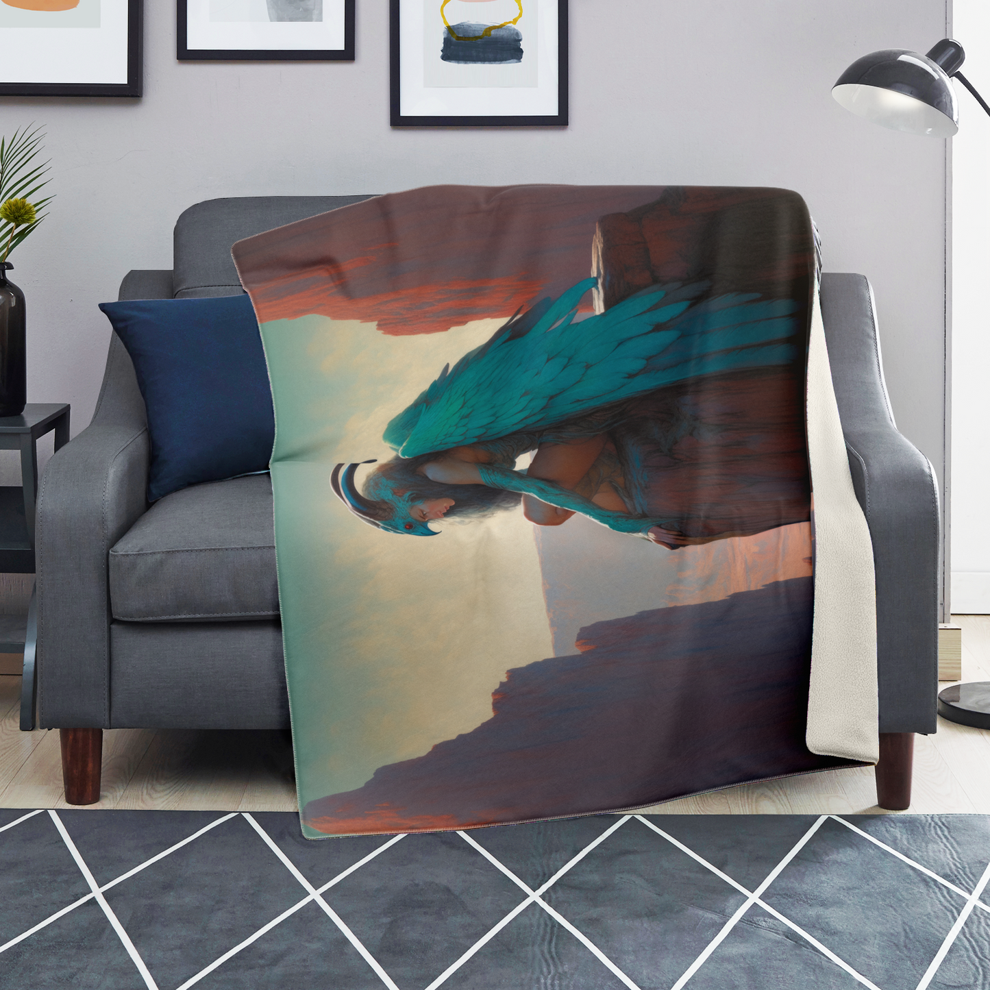 Harpy Skystalker Premium Microfleece Blanket