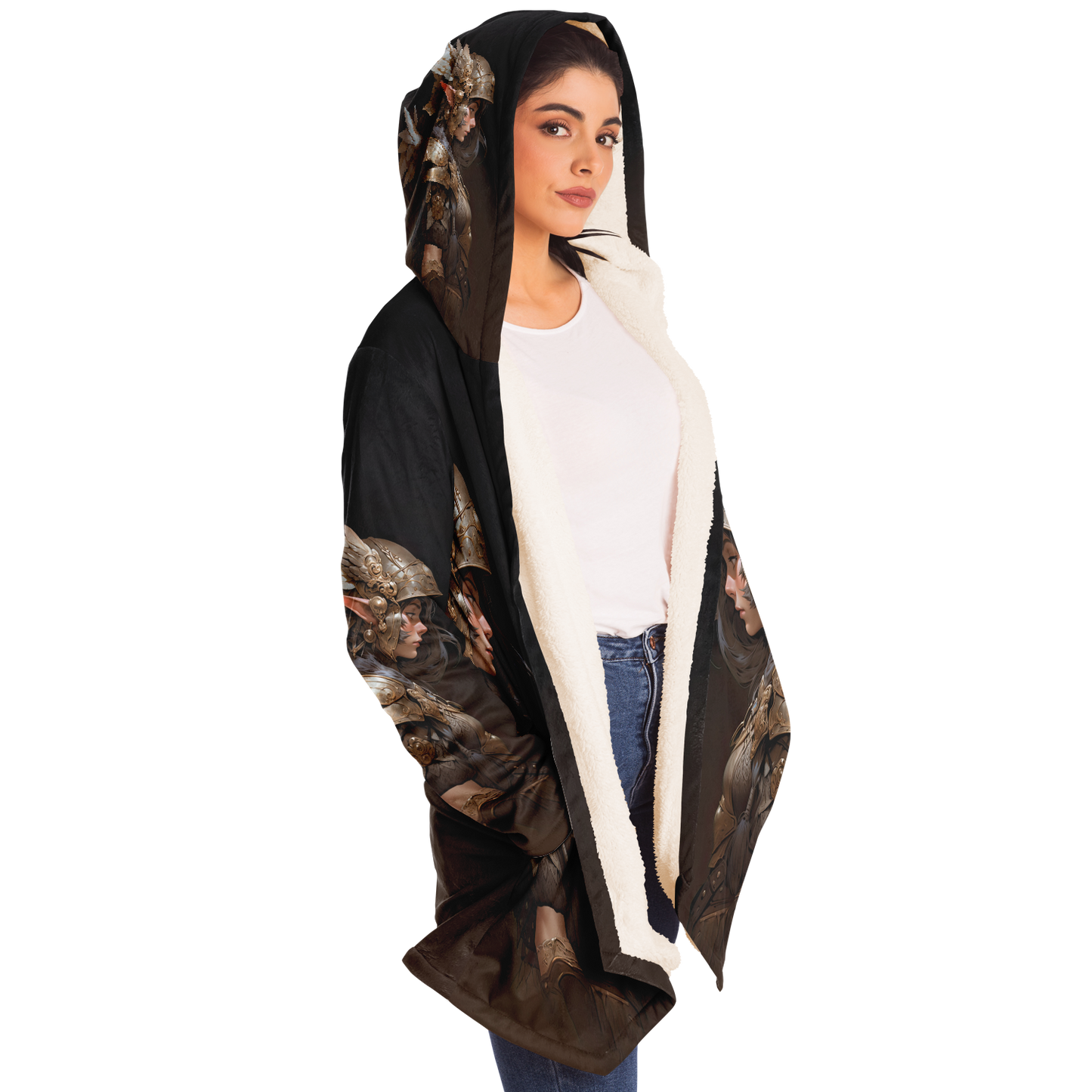 Feather Fae Soldier Microfleece Cloak