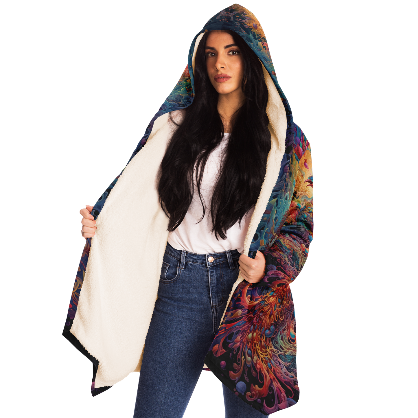 Liquid Light Phoenix Microfleece Cloak