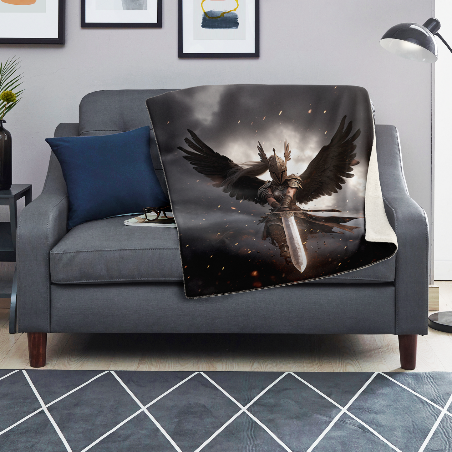 Valkyrie Justice Premium Microfleece Blanket