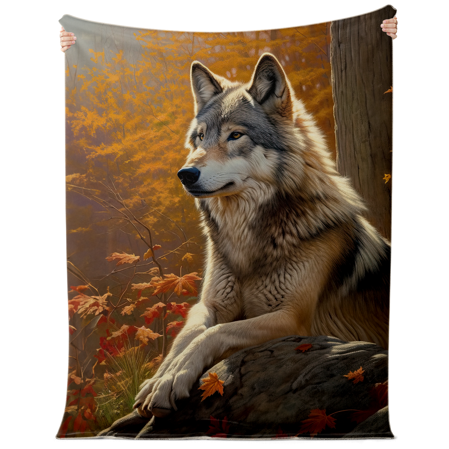 Watcher Wolf Microfleece Blanket