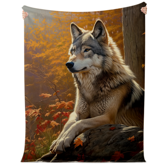 Watcher Wolf Microfleece Blanket