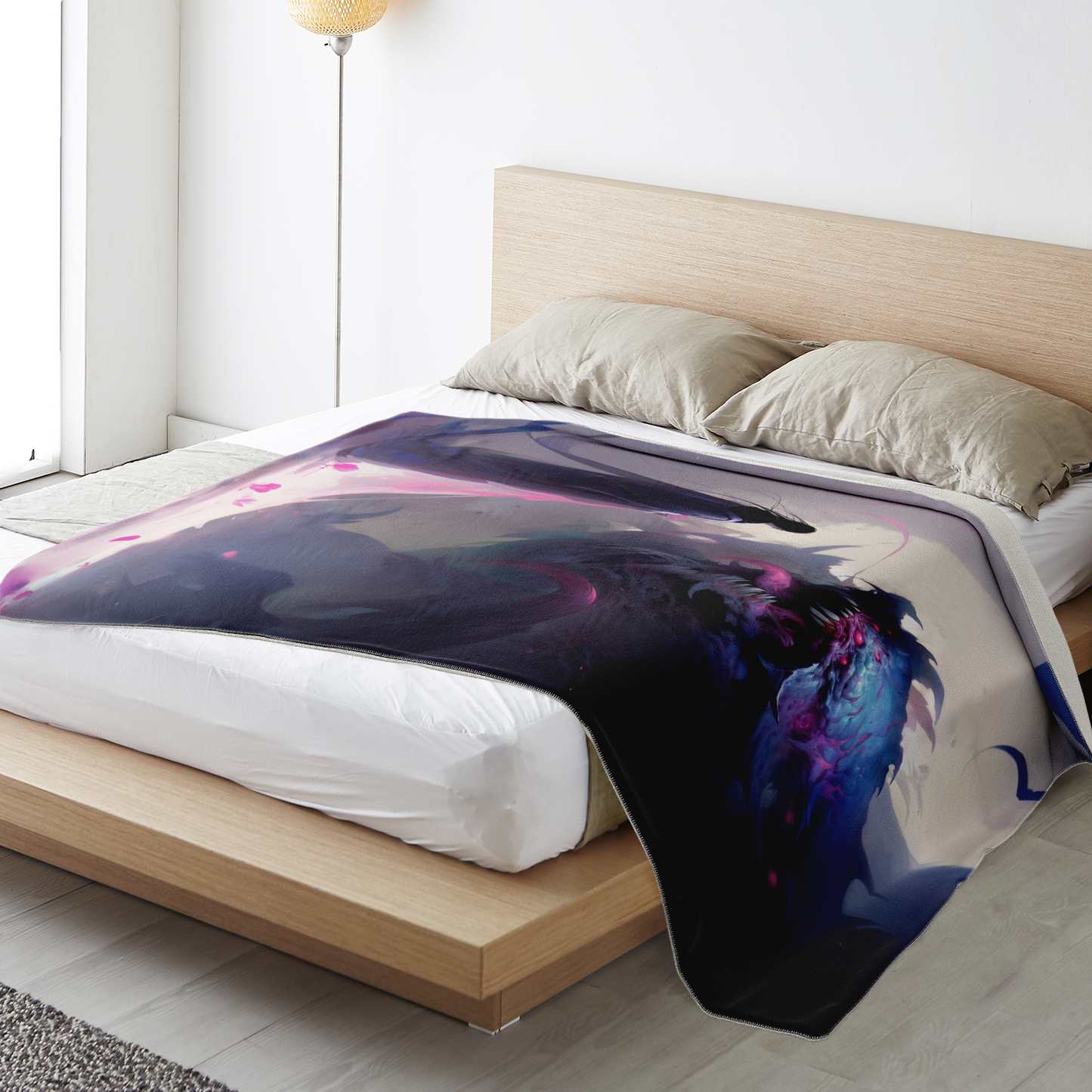 Kraken Of The Void Premium Microfleece Blanket