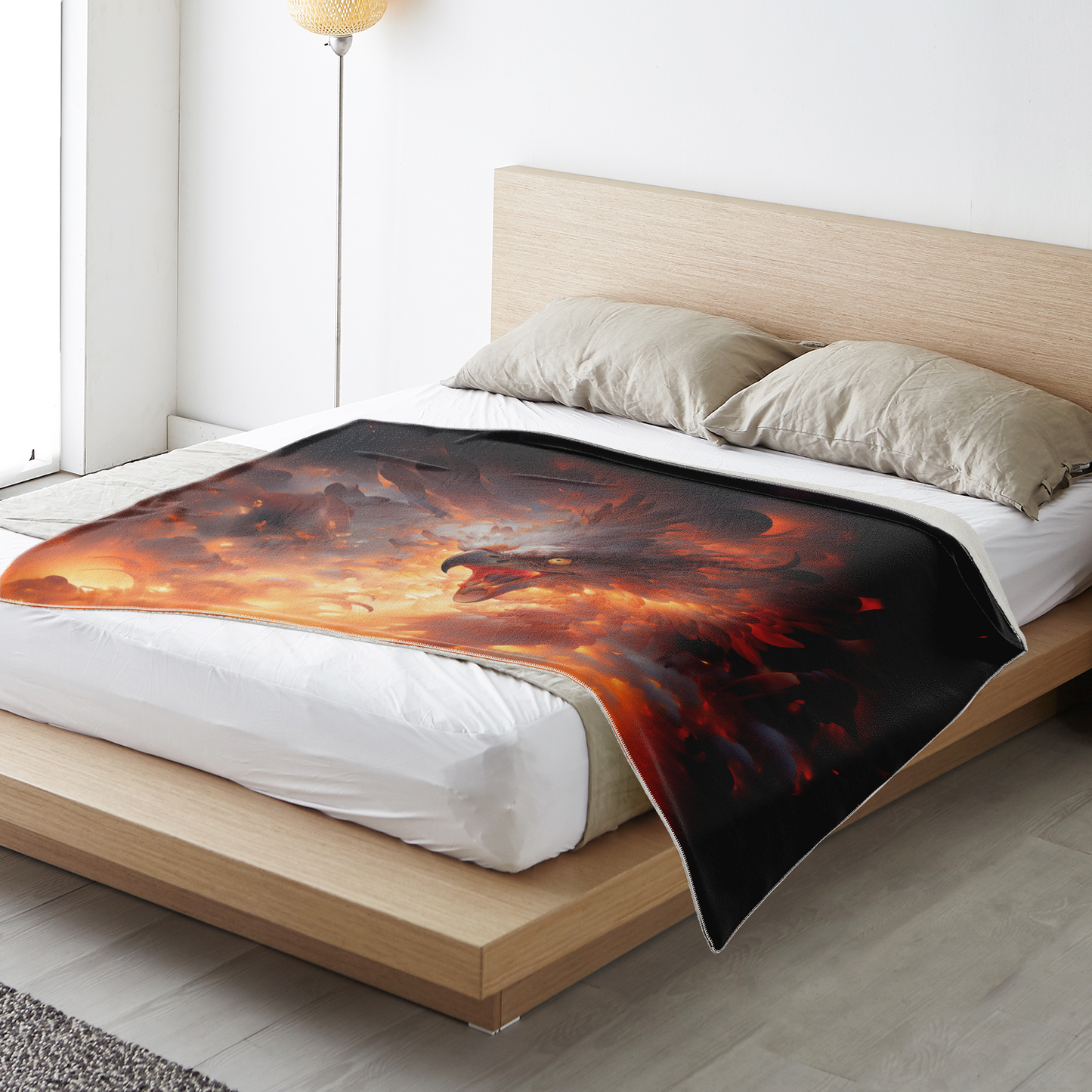 Phoenix Fury Premium Microfleece Blanket