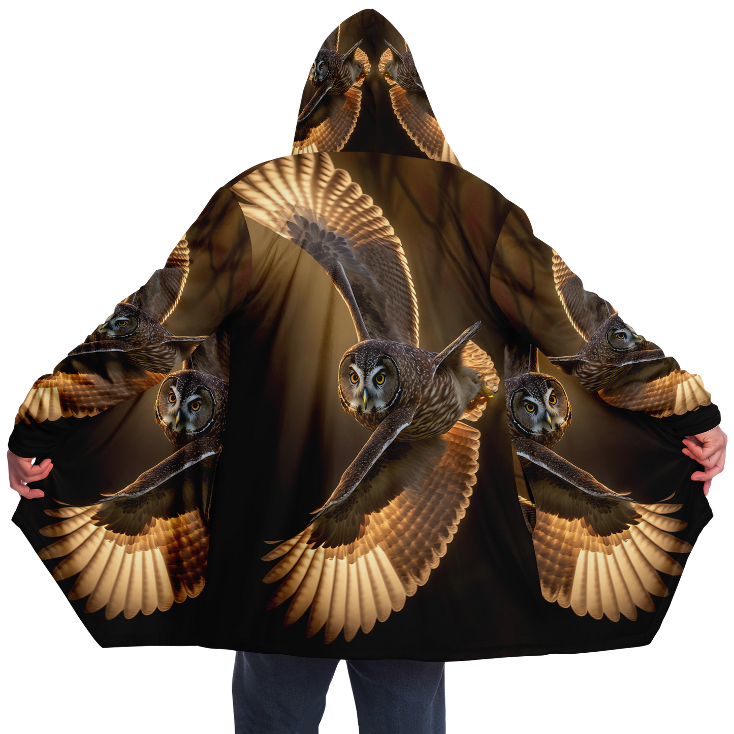 Aerial Twister Owl Microfleece Cloak