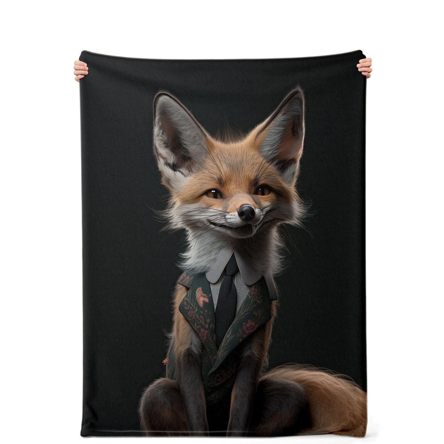 Mr Sleek Fox Microfleece Blanket