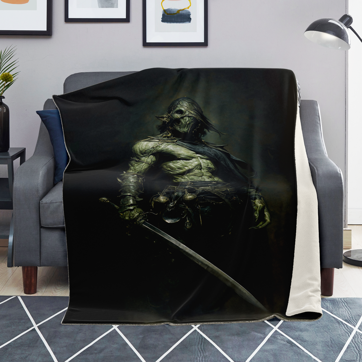 Dark Elf (The Damned) Premium Microfleece Blanket