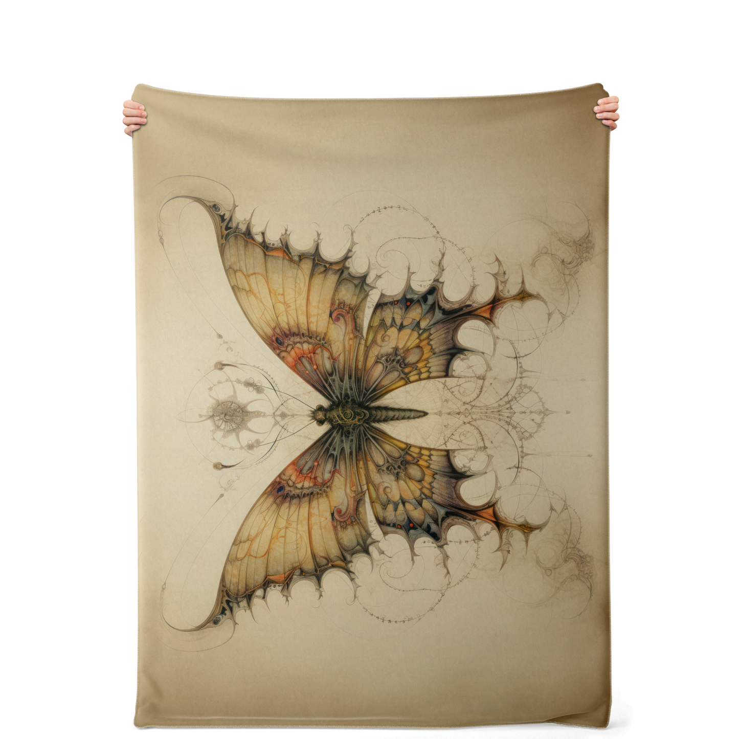 Dragontailed Butterfly Premium Microfleece Blanket