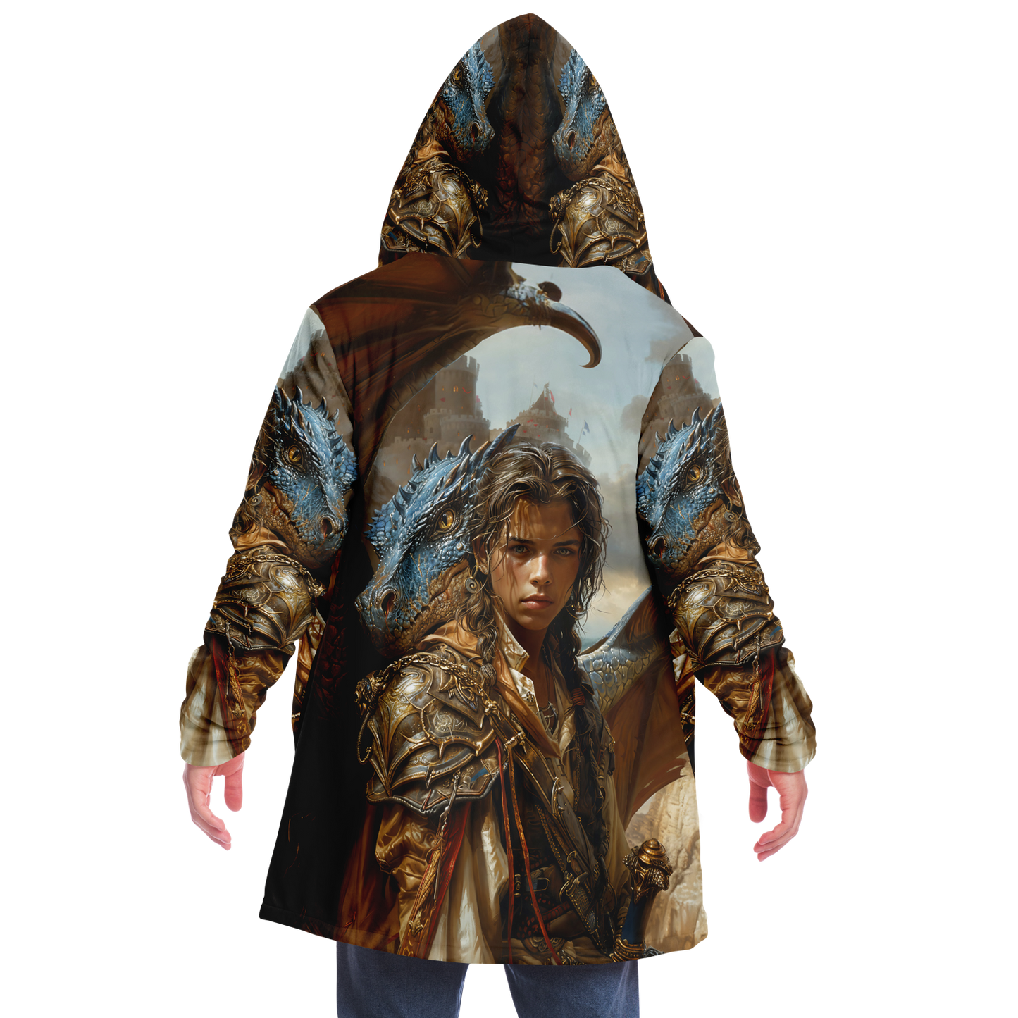 Adventurous Rogue And His Skyward Sidekick Microfleece Cloak