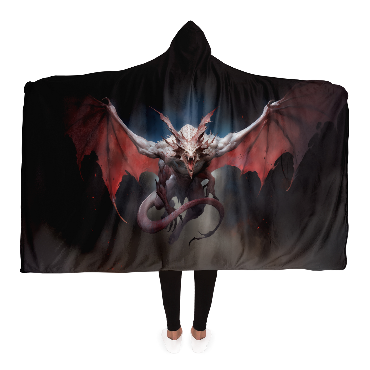 Winged Nightmare Hooded Blanket