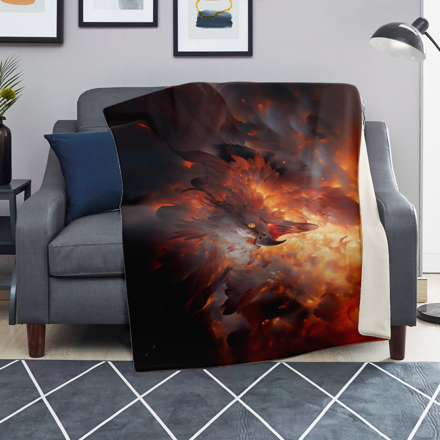 Phoenix Fury Premium Microfleece Blanket