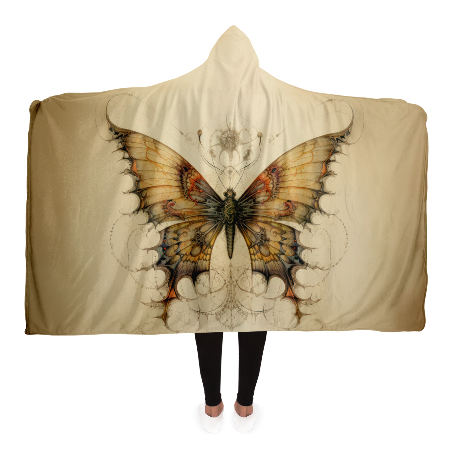 Dragontailed Butterfly Hooded Blanket