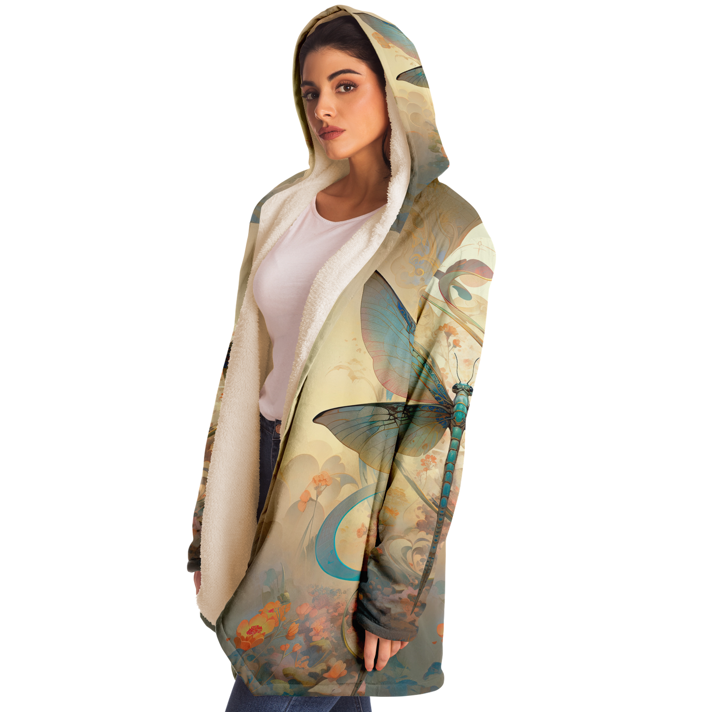 Zen Dragonfly Microfleece Cloak