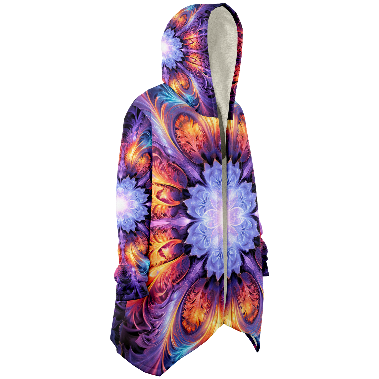 Fluro Snowflake Microfleece Festival  Cloak