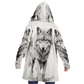 Wolf Sketch Microfleece Cloak