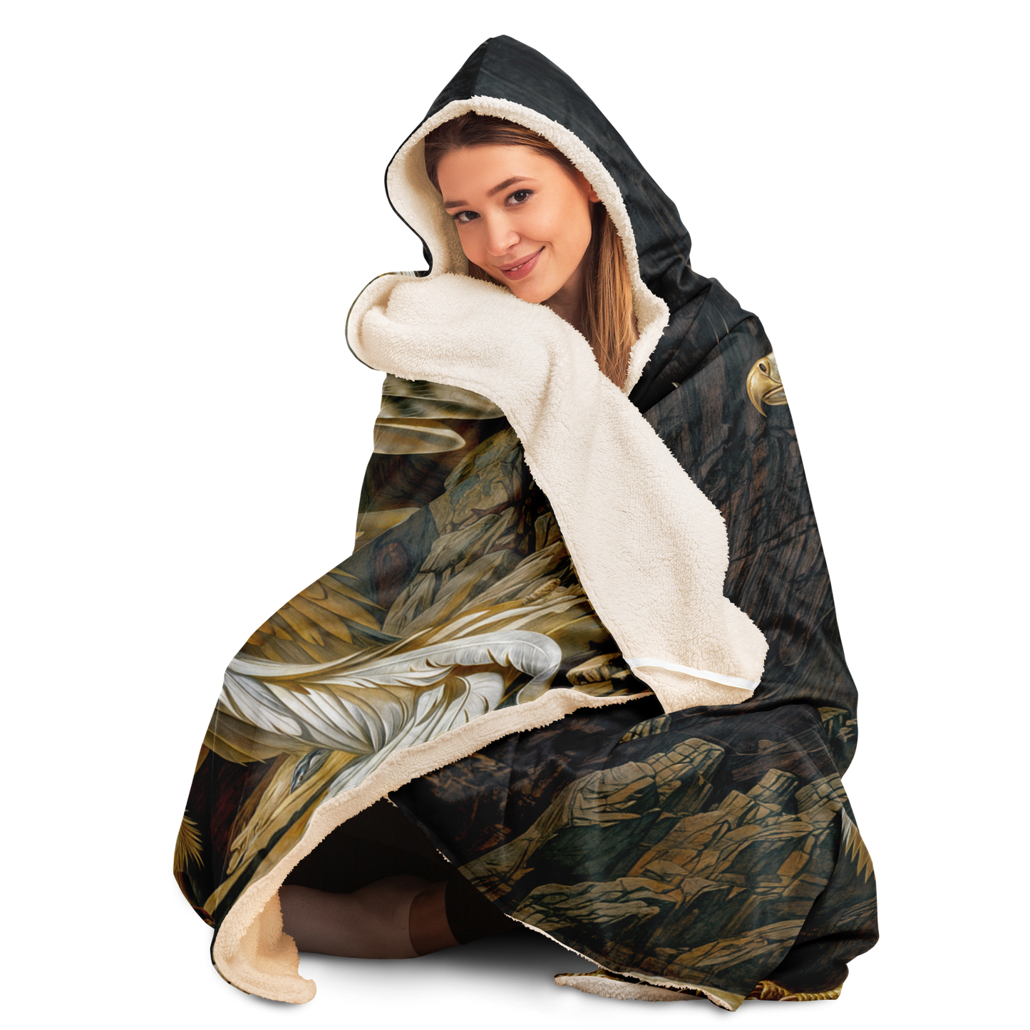 The Ivory King Hooded Blanket