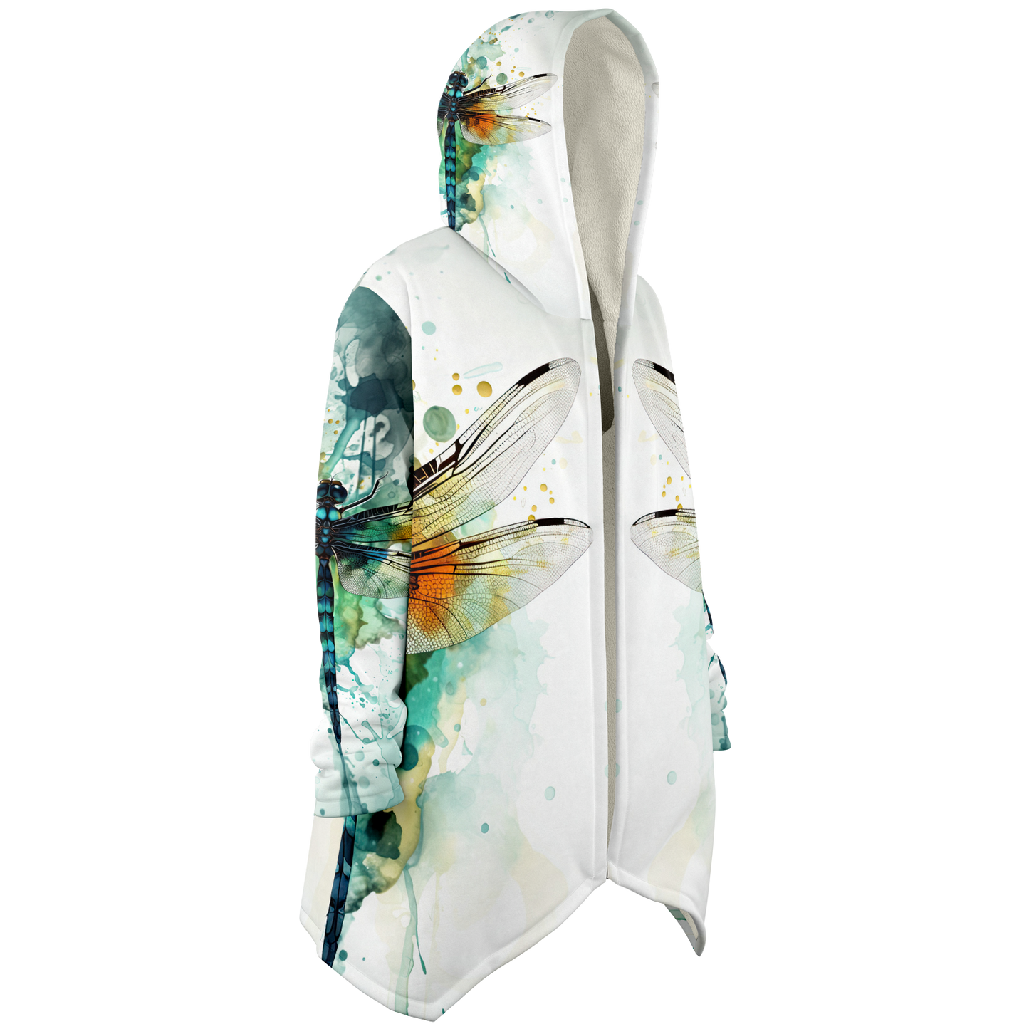 Aquatic Whisper Dragonfly Microfleece Cloak