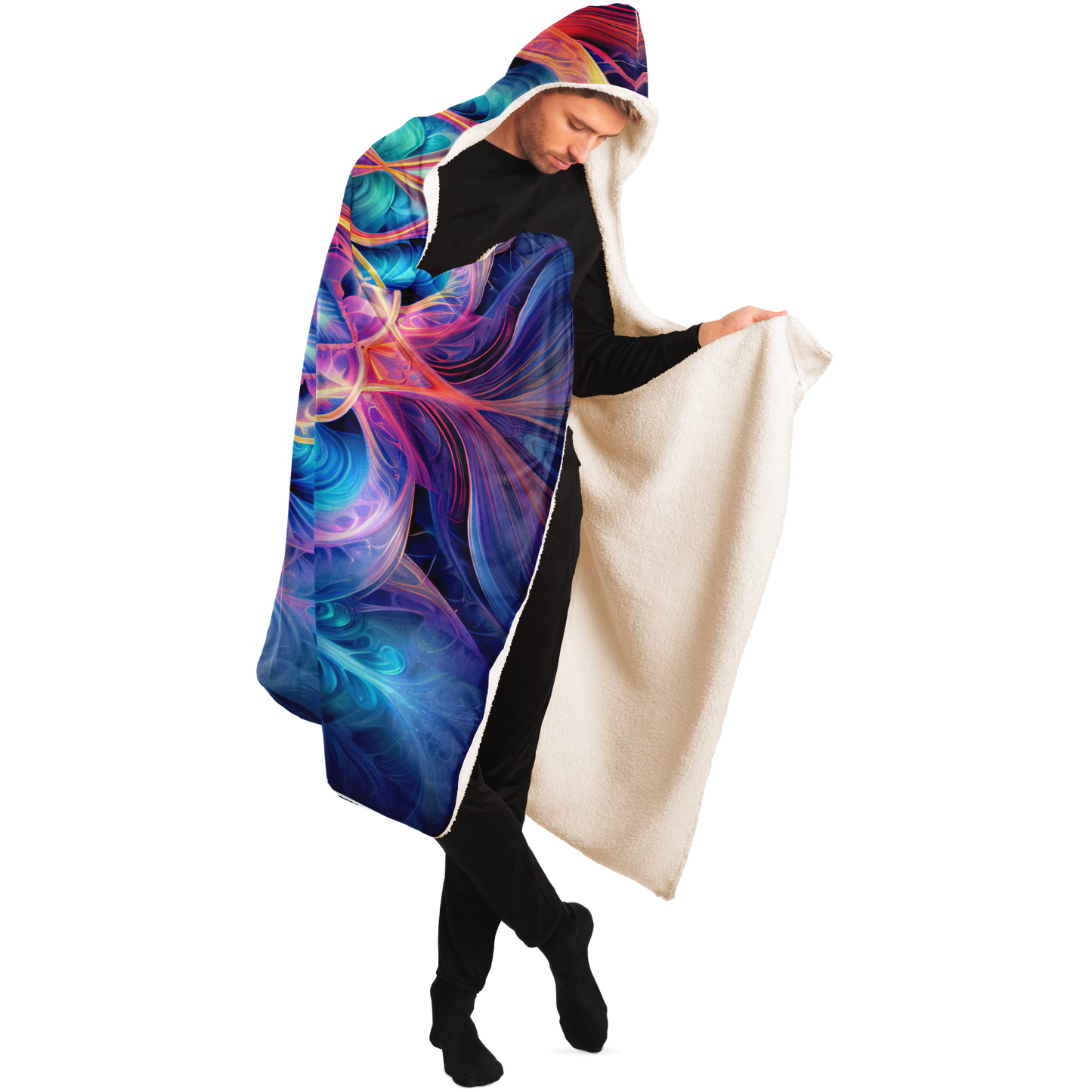 Opal Star Exploder Festival Hooded  Blanket