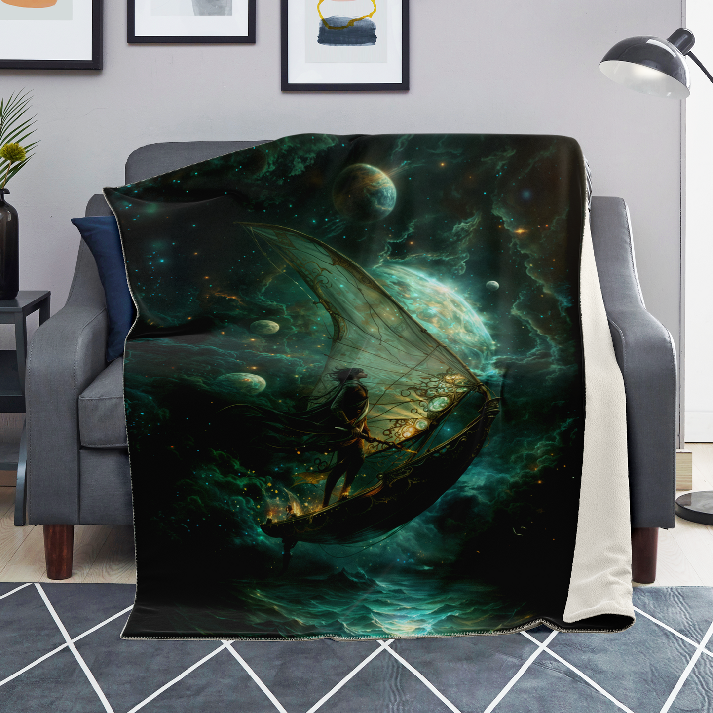 Astral Navigator Premium Microfleece Blanket