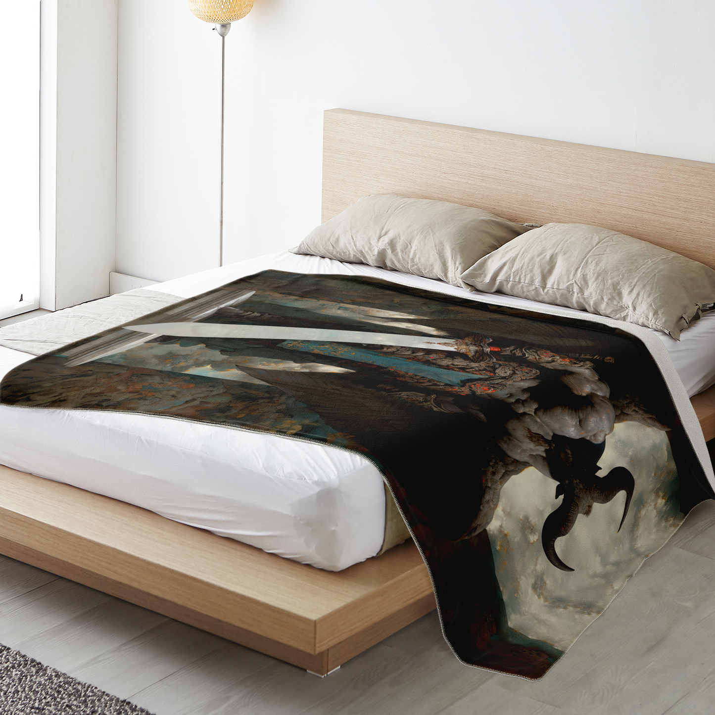 Winged Minotaur Premium Microfleece Blanket