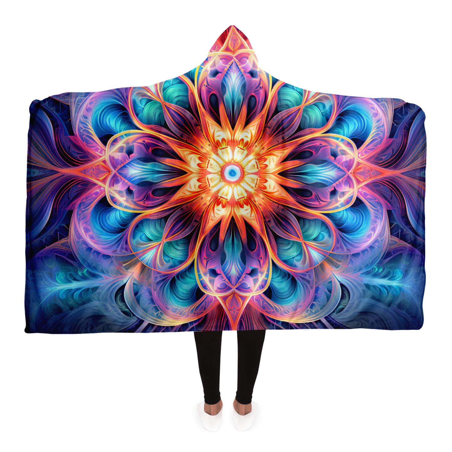 Opal Star Exploder Festival Hooded  Blanket