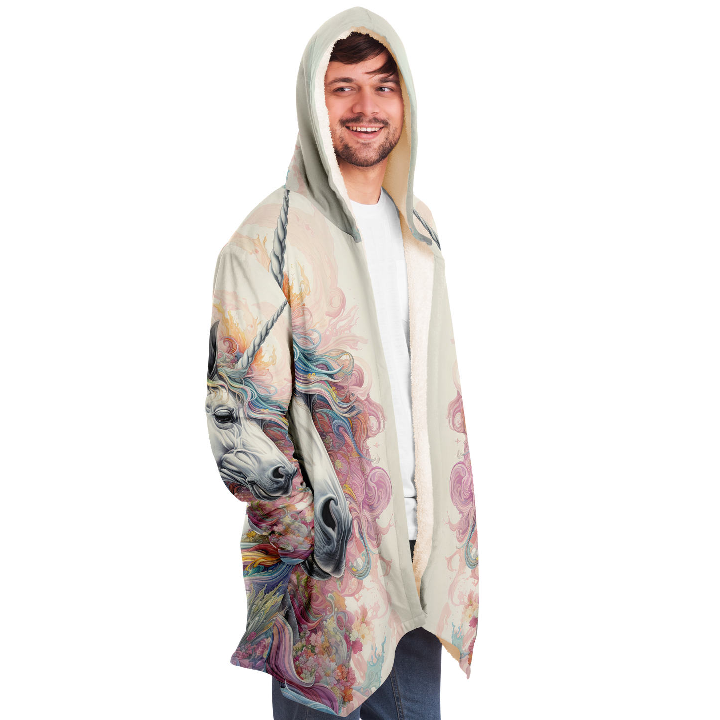 Fluro Unicorn Microfleece Cloak