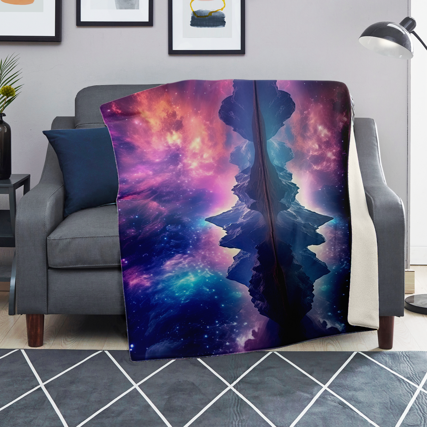 Space Holiday Premium Microfleece Blanket